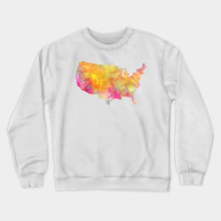 USA map #map #usa Crewneck Sweatshirt